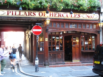 7 Greek Street 2010 -The Pillars of Hercules.jpg. Click on the picture to enlarge